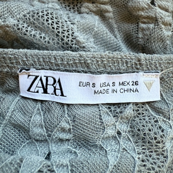 NWOT Zara Lace Asymmetric Grey Skirt - S - Picture 5 of 5